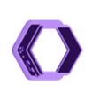 Hexagon~1.25in_depth_1in.stl Hexagon Cookie Cutter 1.25in / 3.2cm