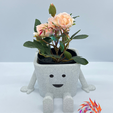 8.png Smiling flower pot / 3mf pot handle included