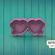lentes-corazon.jpg Fichier STL Lunettes de soleil en forme de coeur Découpeur de biscuits・Modèle à télécharger et à imprimer en 3D