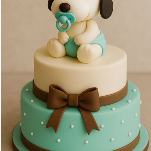 Puppy in diapers 3D model