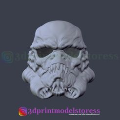 Stormtrooper_zombie_003.jpg 3D file Stormtrooper Star Wars Zombie Helmets Cosplay Costume Halloween 3D Printing Model・3D printing template to download, 3DPrintModelStoreSS