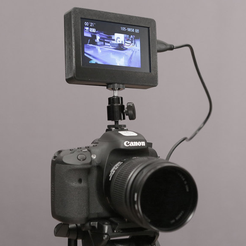 1.png STL-Datei DIY monitor for DSLR cameras or any HDMI device! kostenlos・3D-druckbares Objekt zum herunterladen