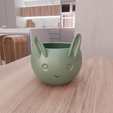 untitled.png 3D Cute Rabbit Planter Gifts for Her with Stl File & Planter Pot, 3D Printed Decor, Cute Planter, Desk Planter, 3D Printing, Planter Indoor