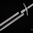 Qui-Gon-Sword-Exploded-White.png Bartok Medieval Qui-Gon Jin Sword - 3D Print Files