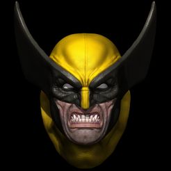 Wolverine1.jpg STL file Wolverine 1/4 Magnet Head・3D printing model to download