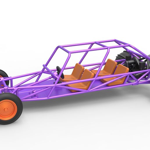 👴 Diecast old school Sand Rail buggy Version Scale 1:25・ 3D