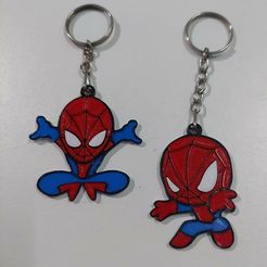 HOMBRES-ARAÑAS.jpeg STL file Spiderman keychains・3D print design to download