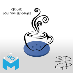 affiche care.png Free STL file Cup mats・3D printable model to download