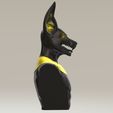anubis2.jpg Egyptian God : Anubis Bust Statue With Base and Without Tribal Art Decor