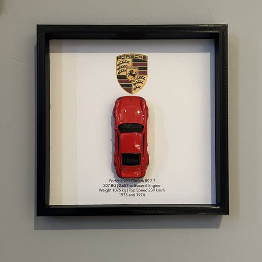 Hot wheels car art frame 3D model