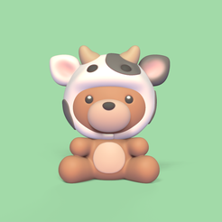 BearCowHat1.jpg Fichier 3D Chapeau Ours-Vache・Objet pour impression 3D à télécharger
