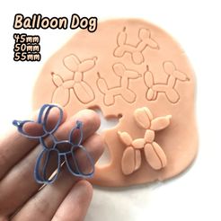 IMG_4777.jpg STL file Balloon Dog polymer clay, cookie cutters - Polymer clay tools - 3d printed polymer clay cutters・3D printing design to download