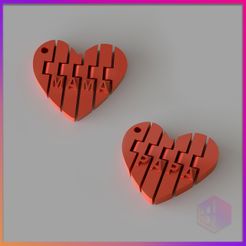 PACK-LLAVERO-CORAZON-ARTICULADO-DÍA-DE-LA-MADRE-DÍA-DEL-PADRE.jpg Archivo STL PACK LLAVEROS CORAZÓN ARTICULADO DÍA DE LA MADRE / DÍA DEL PADRE・Plan para descargar y imprimir en 3D