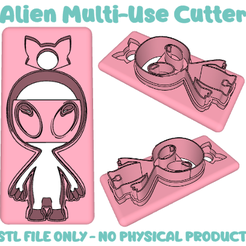 Alien.png Alien polymer clay cutter STL file