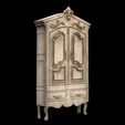 png-1.jpg Antique Wardrobe - Vintage Closet - Rustic - French Rococo Style