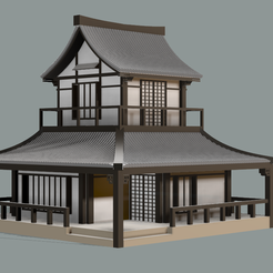 JapaneseH1.png Fichier 3D Maison japonaise・Plan pour imprimante 3D à télécharger