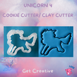Unicorn-4-Cookie-Cutter-Clay-Cutter.png Unicorn 4 Cookie Cutter/ Clay Cutter
