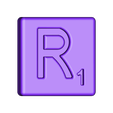 Single_Cut_R.STL Fichier STL gratuit Pièces et support SCRABBBLE・Modèle imprimable en 3D à télécharger