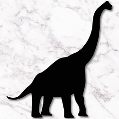 project_20230711_1230516-01.png STL file Dinosaur wall art dino brachiosaurus wall decor 2d art・Model to download and 3D print