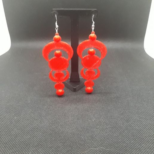 Crop Circle Earrings 3D model