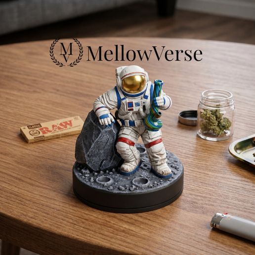 Astronaut Herb Grinder - 2-Part Magnetic Grinder - MellowVerse