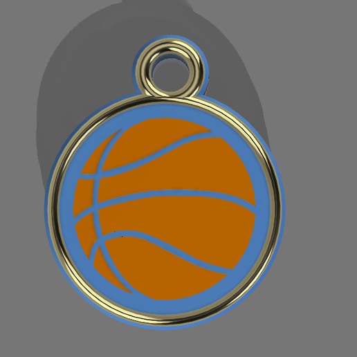 Basketball Pendant 3D model