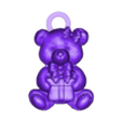 teddy with christmas gift cnc model keychain.obj teddy with christmas gift cnc model keychain