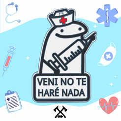 Flork-Enfermera-Veni-no-te-hare-nada.png Flork Nurse Key Ring "Come on I won't do anything to you".
