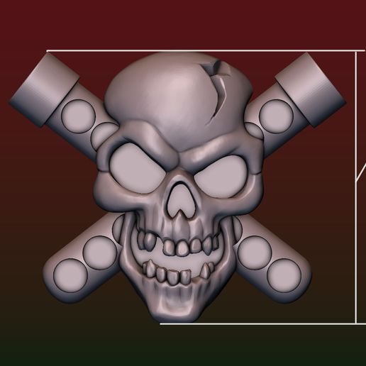 20.jpg STL file Skull biohazard relief・Template to download and 3D print, 3DPrintArt