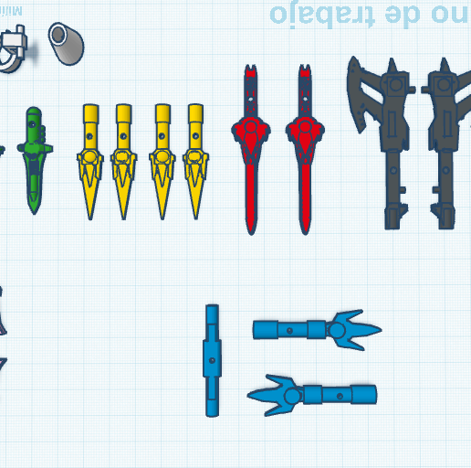 🔫 Power Rangers Weapons Weapons Weapons Mighty FlipHead Retro・ STL File ...