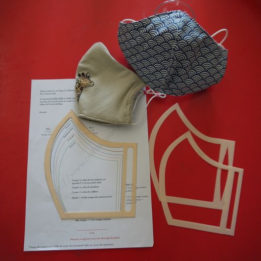 DIY pattern mask Coronavirus covid 19 3D model