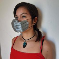 003303.jpg Archivo STL HAND MASK COVERS MOUTHS (CORONAVIRUS )・Plan de impresora 3D para descargar