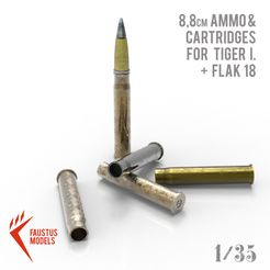 20.jpg 8.8cm Ammo and Cartridge 3D print