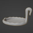 sweetHolderWrfrm1.png Swan Candy Holder 3D model