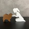 WhatsApp-Image-2023-01-10-at-13.43.58.jpeg Girl and her German Spitz/Pomeranian (tied hair) for 3D printer or laser cut