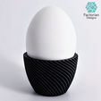 Folie6.jpg Egg Cup "Unbowed" 3D Print Stl File | Bambu Studio 3MF included | Easter Gift