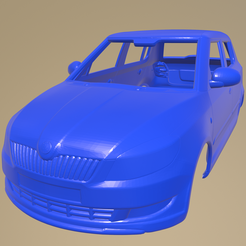 a04_012.png STL file Skoda Fabia 2011 Printable Car Body・Template to download and 3D print