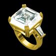 12.jpg Octagon Stone Solitaire Engagement Ring