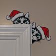 PXL_20231124_143625822.jpg Peeking Cats Christmas Door Decoration (Left and Right Side)