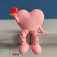 mie._4_02_2026_23_50_22.png Articulated Hearts - 3 pack of hearts, cute, middle finger and romantic - Valentine's Day - print in place
