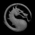 01.jpg 3D PRINTABLE MORTAL KOMBAT 1995 POSTER WITH BASE AND MK1 2023 DRAGON LOGO