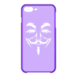 case iphone 7 plus y 8 plus V de vendetta _fixed.stl CASE IPHONE 7/8 - 7/8 PLUS - X/XS V for Vendetta