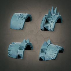 Free-shoulders.jpg STL-Datei MrModulork's Ork-Schulterpolster-Rüstung - Freebie-Set kostenlos herunterladen • Design für 3D-Drucker, MrModulork