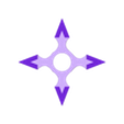 ShurikenFourPoint.stl Shuriken Ninja Throwing Star 4 Point