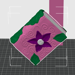 bambu-flower.png Файл 3MF Книга и шкатулка "Флора・3D-печатная модель для загрузки