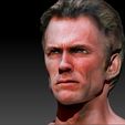 0028_Layer 1.jpg Clint Eastwood textured 3d print bust