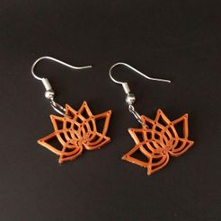 photo_2020-04-16_13-38-25.jpg STL file Lotus Earrings・3D printable model to download
