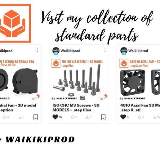 Ss fh 2 UF eared Q woiitionea Qwanitones 5 Qwattores Dam i! wee 10 AXIAL FAN - 30 MODEL news 30 wanes (] % @ by warxixipRoD by wanixirnon SB by WAKIKIPROD > 5015 Radial Fan - 3D model ISO CHC M3 Screws- 3D 4010 Axial Fan 3D Model for conception MODELS - .step files step & stl 9 Q GV Q eo » By WAIKIKIPROD MK8 Extrudeur V2 Creality - 3D модель