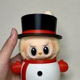 IMG_0327.jpeg Labubu Frosty Snowman Suit With Top Hat and Mittens