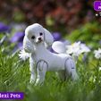 L-10.jpg Realistic Poodle dog articulated flexi toy named Luna  (STL & 3MF)